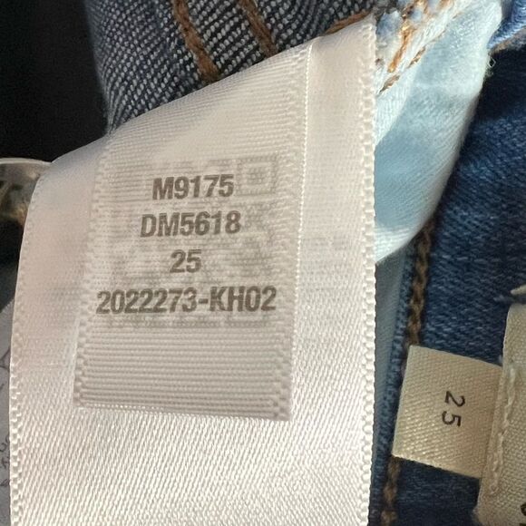 Madewell Cali Demi-Boot Raw Hem Blue Jeans 25 - Picture 5 of 8